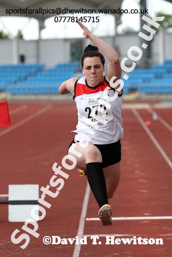 Carla McMullen (Gateshead) senior womens triple jump, Northern Senior and Under-20 Champs., Sport City, Manchester. Photo: David T. Hewitson/Sports for All Pics